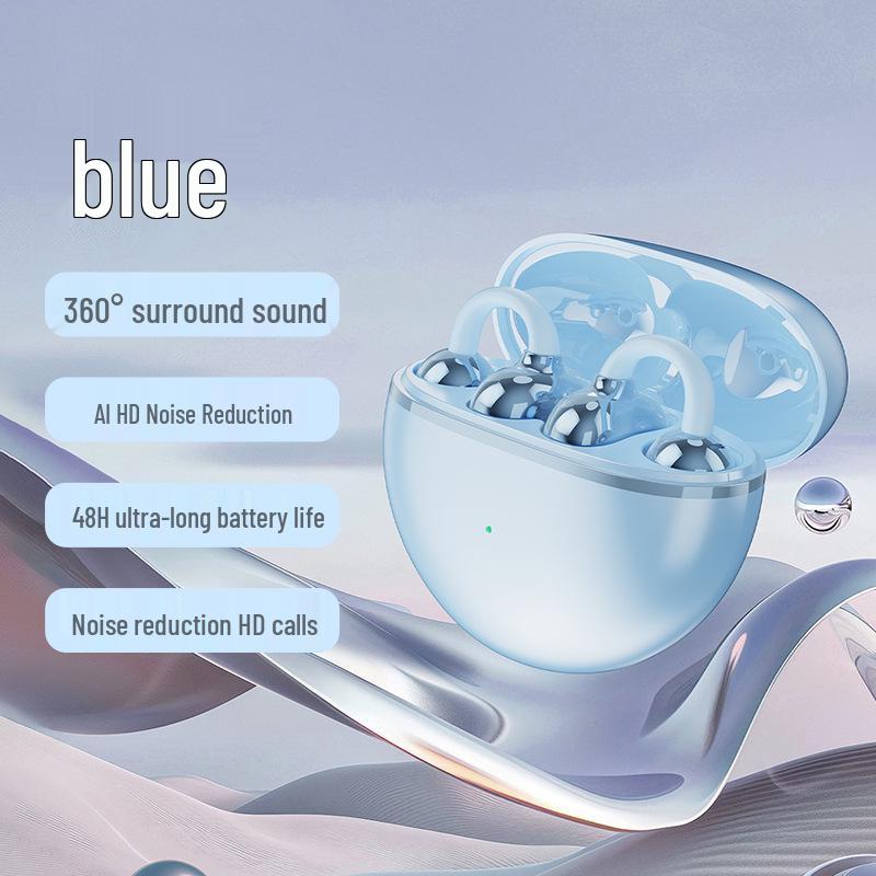 2025 Q70 Wireless Bluetooth Noise-Cancelling Clip-On Sports Earphones: Long Battery Life & High Sound Quality