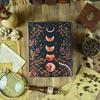 Moon Phase, Large Grimoire Leather Journal Notebook, Blank spell book of shadows, Leather Sketchbook, Christmas Gifts For Him Her