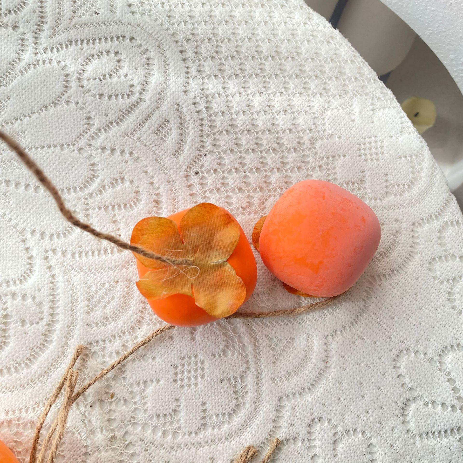 

Persimmon String Wall Hanging - Autumn Fruit Decor for Home or Holiday