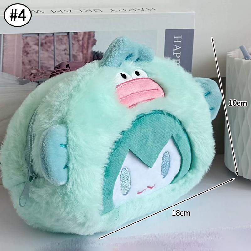 Cartoon Capybara Pencil Bag Large Capacity Pencil Storage Bags Kawaii Pen Pouch Students Stationery Organizer Makeup Bag