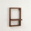 Decorative Wooden Wall Shelf Square Storage Rack Versatile Plant Display Rack  Flower Vases