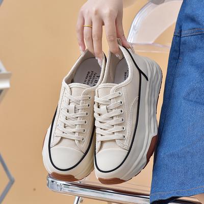 Women's Platform Classic Style Canvas Shoes New Spring and Autumn Casual Sports White Platform Shoes Summer Sneakers