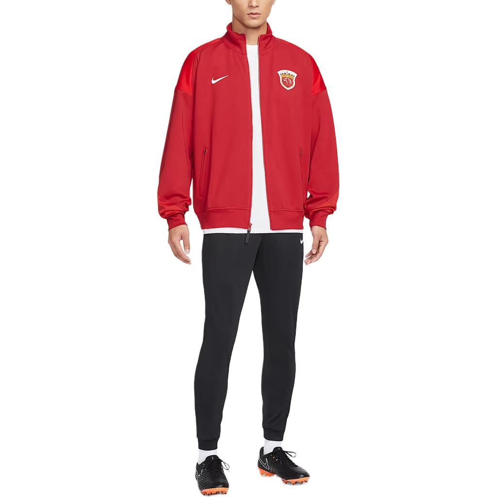 Nike Dri Fit Academy Pro Anthem Shanghai Harbor Soccer Ball Club, Quick Dry Mesh Collar Loose Fit Long Sleeved Jacket IQ0521-687