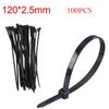 100 PCS Packaging Nylon Zip Ties Self-locking Cable Ties