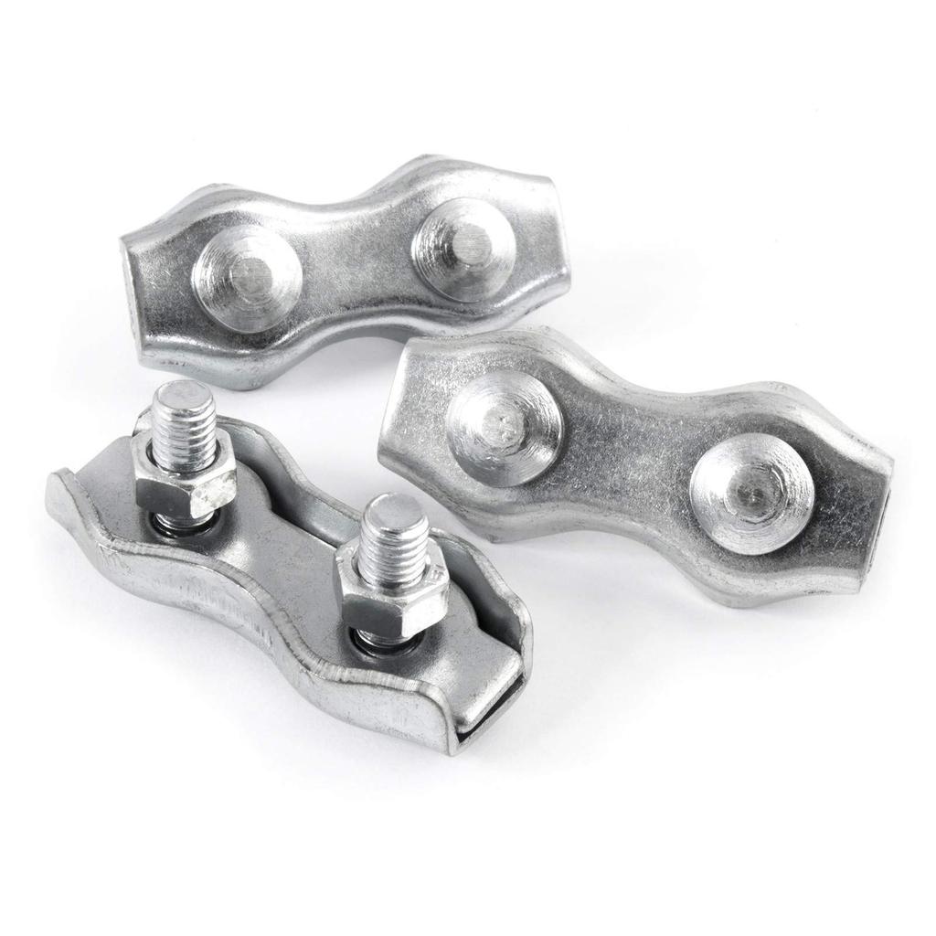 10 x SEILKLEMME DUPLEX 6mm verzinkt Drahtseilklemme Stahlseil Seil Draht Stahl Drahtseil