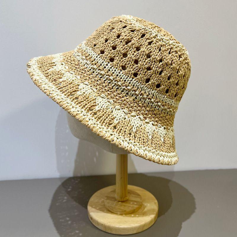 

Вязаная крючком панама ручной работы, универсальная женская куполообразная летняя ажурная ретро шляпа рыбака 56-58cm хаки