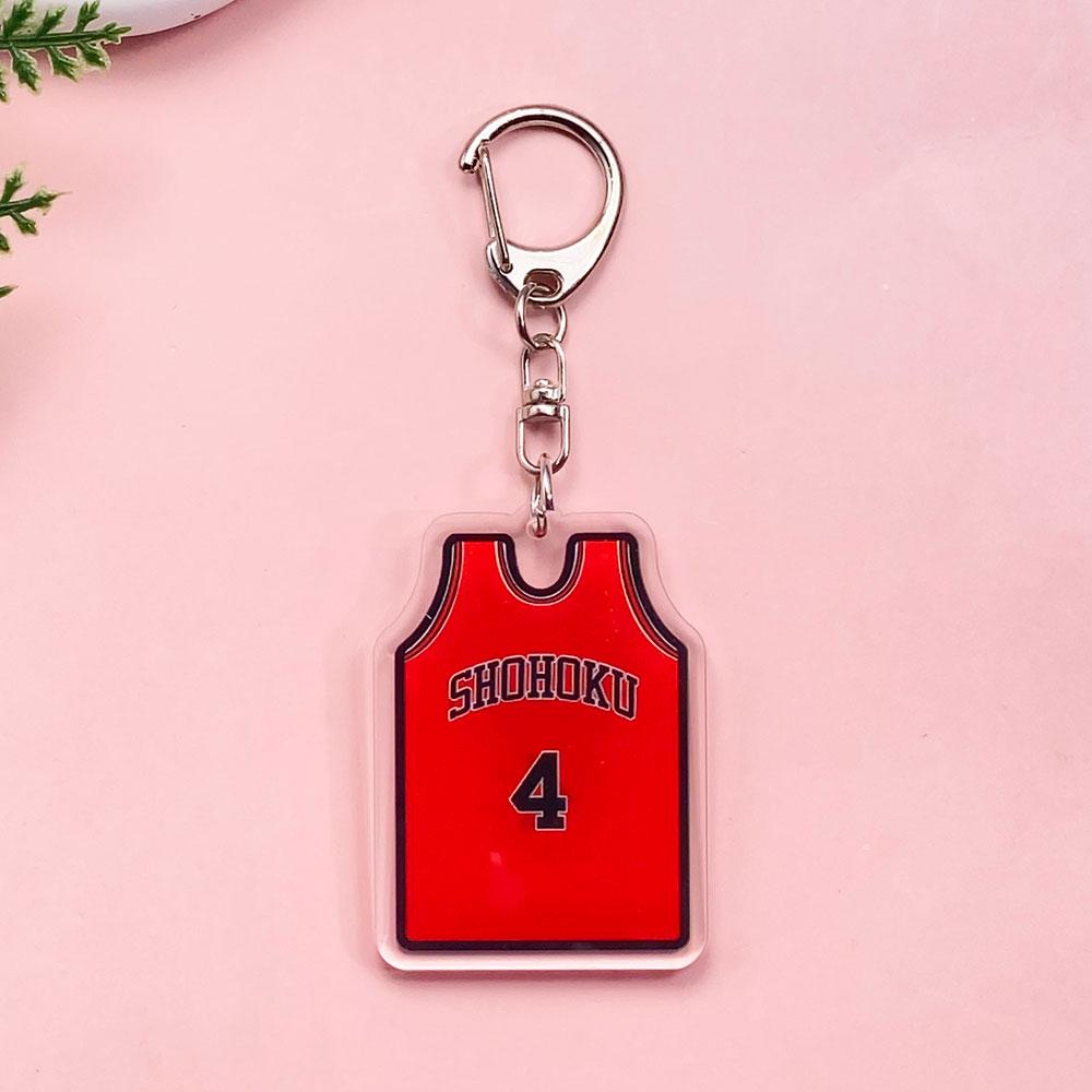 1/12Pcs Anime Figures Slam Dunk Acrylic Car Keychain Cute Backpack Pendant Funny Bag Charms Accessories Decoration Holiday Gifts 5cm