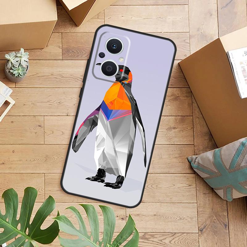 Cute Penguin Case For OPPO Reno 13F 14F 12F 10 11 12 13 14 Pro 8T 7 8 Lite OPPO Find X9 X6 X5 X8 Pro Cover