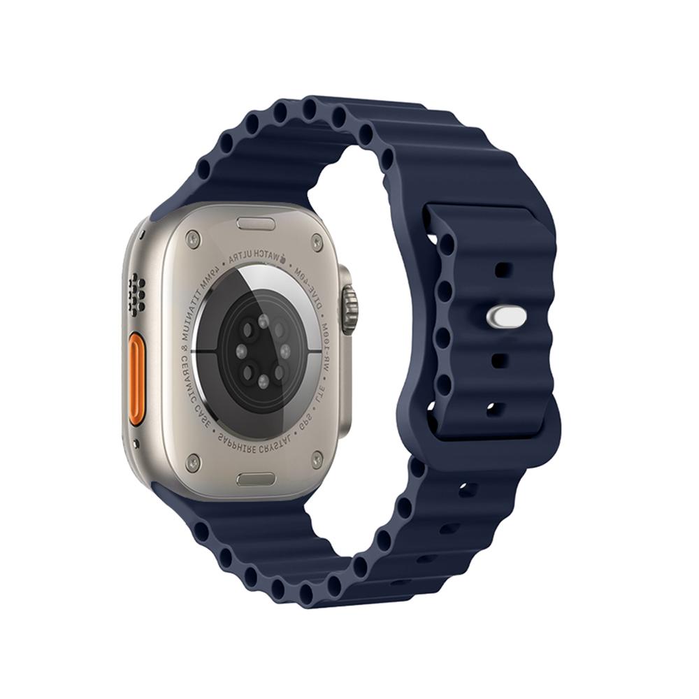 Ocean Silicone Strap For Apple Watch Ultra 2 49mm 45mm 41mm 44mm 40mm 42mm Breathable Bracelet For iWatch 9 8 7 6 5 4 3 SE Band