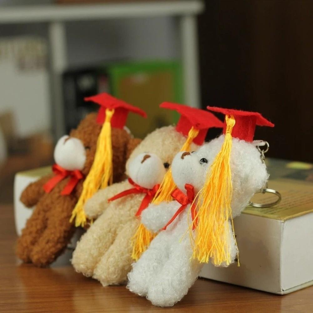 Cute Graduation Bear Doll 14cm Dr Bear Doll Cartoon Bear Pendant  Graduate Gifts