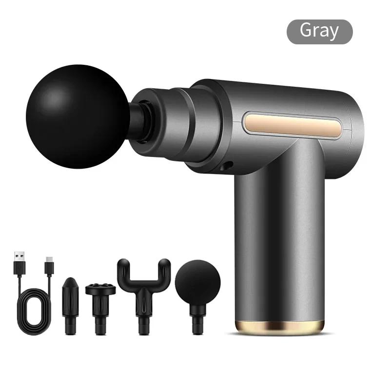 New Portable Fascia Massage Gun Deep Tissue Mini Neck Foot Massage Gun Lightweight Adjustable Speed Whole Body Massage Equipment