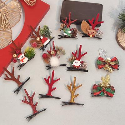 Mori Style Reindeer Antler & Ear Christmas Hair Clips for Kids