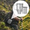 Outdoor Camping Ti 375ml Mug with Lid and Tea Filter Tea Cup for Camping Hiking Travel