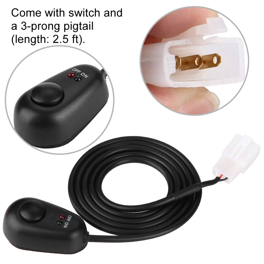 Paste Type Switch Car Push Button Switch Water Drop Shape 12V Push Button Switch with Red/Green LED Indicator Lights