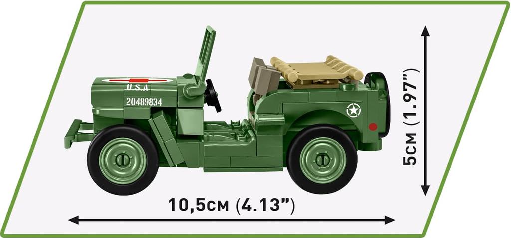 Kobi Historical Collection World War II 2296 Willys MB & M2 Gun 2296
