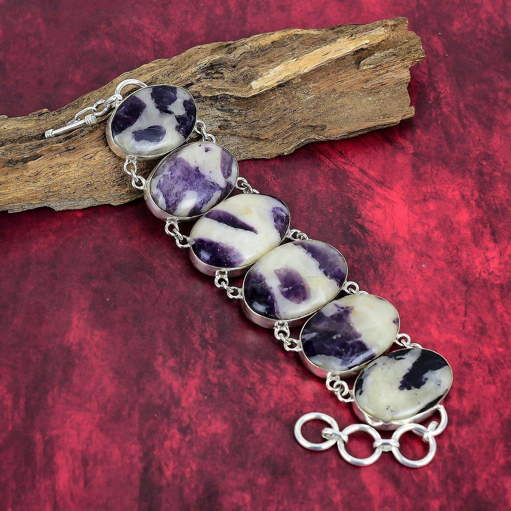 Tiffany Stone Gemstone Bijuterii din argint solid 925, brățară frumoasă, lucrată manual, bijuterii cu lanț reglabil pentru femei