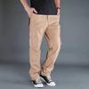 Men's Black Straight Leg Cargo Pants Casual Streetwear Trousers