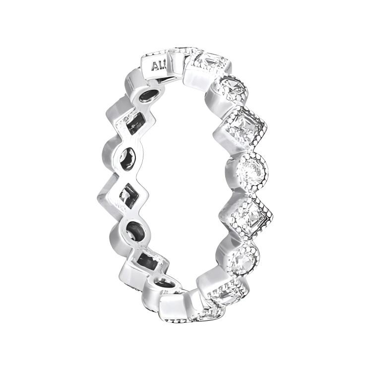 Pandora Geometric Design Paved Ring Women rings Silver 190943CZ Box,52