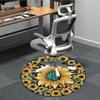 1pc Sunflower Mandala Chair Carpet for Office Non-Slip, Machine Washable Rug for Office - Holiday DecorMachine Made yy251029020
