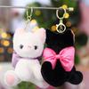 Cute Cute Bow Cat Doll Small Pendant Couple Doll Bag Hanging Decoration Keychain Plush Toy