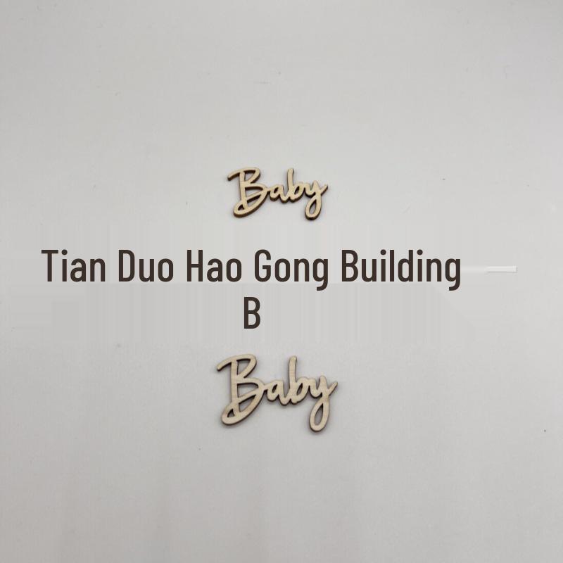 In-Stock Ins Style Wooden Laser-Cut Baby Growth Milestone Props with English Letters for Photography