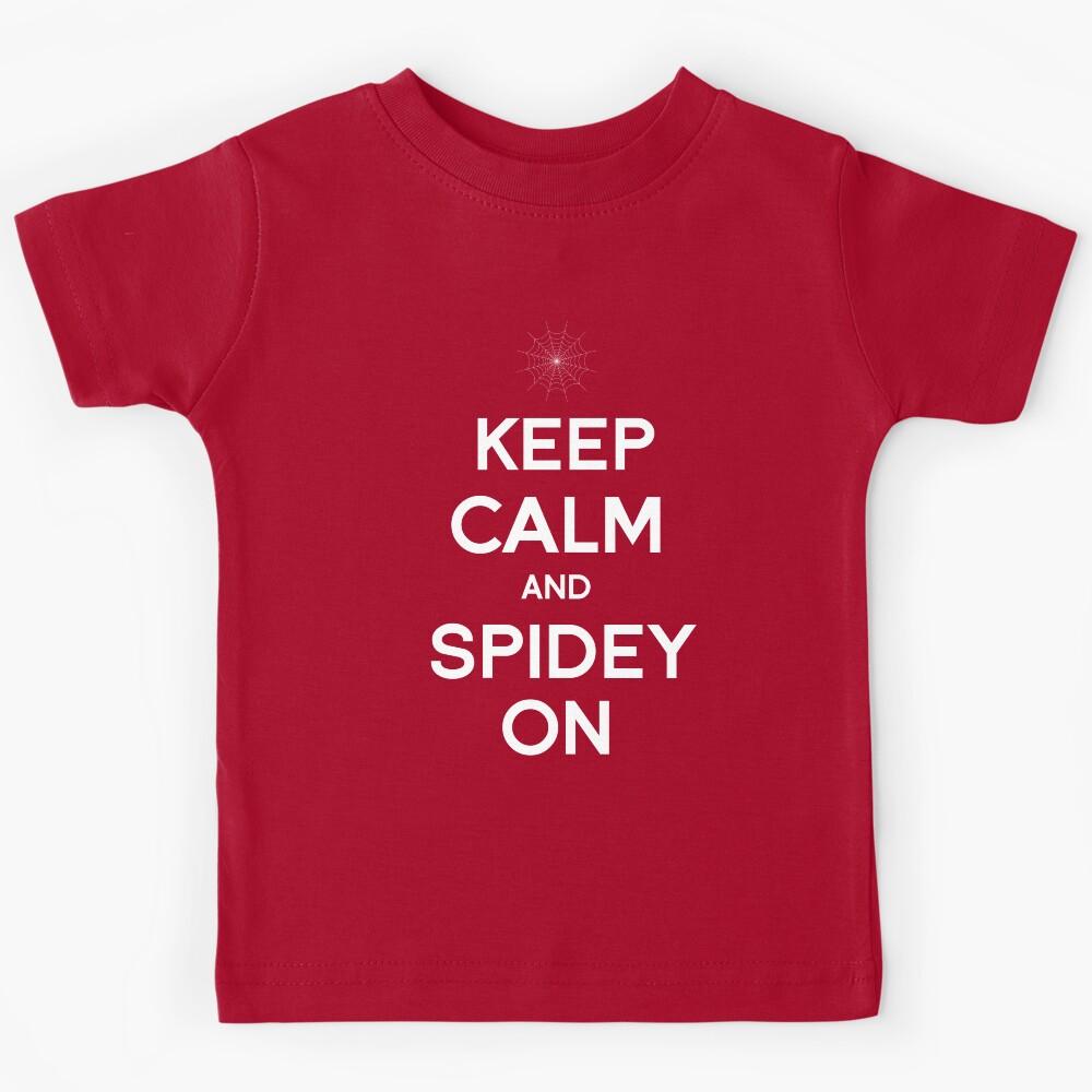 Keep Calm and Spidey On Kids T-Shirt 150