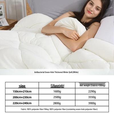 Mercury Home Textiles Siebenlochfaser-Bettdecke