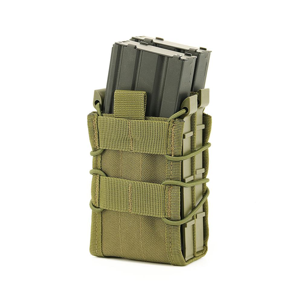 Tiger double full size cs camouflage quick pull function bag 5.56/7 .62molle double layer accessory magazine box