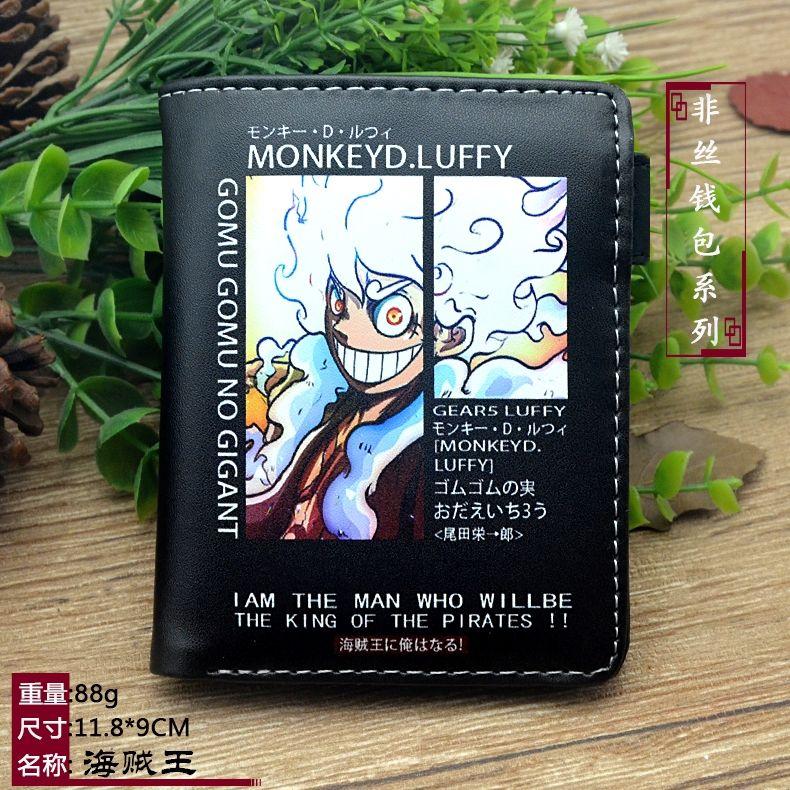 Anime One Piece Wallet Luffy Zoro Tony Tony Chopper PU Print Coin Purse Cartoon Kawaii ID Card Holder Short Wallet Kid Gifts