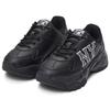 New MLB New York Yankees Anti Slip Wear Resistant Low Top Chunky Sneakers Unisex Black 3ASHC015N-50BKS