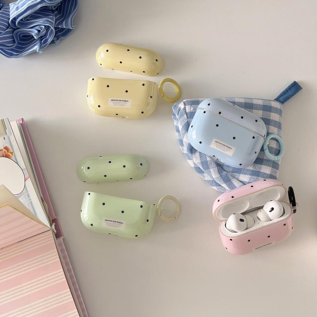 INS Wind Simple Polka Dot Summer AirPods Pro /pro1 Earphone Cover for AirPods 1 /1 Generation Pendant