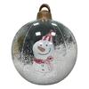 Boule de Noël Gonflable Transparente avec Lumières Décoration de Noël Extérieure en PVC Ornement Flocon de Neige Rempli de Mousse Fausse Boule de Cristal pour Décor Festif