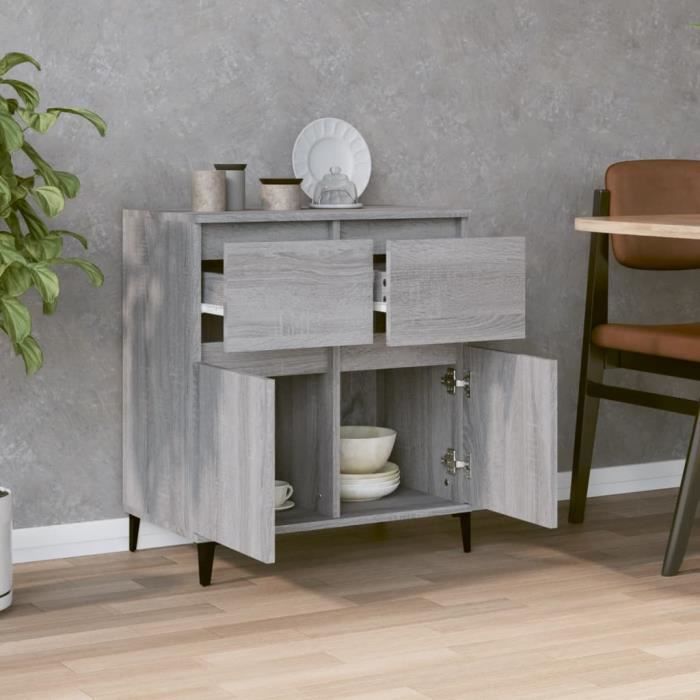 VidaXL Buffet Sonoma gris 60x35x70 cm Bois d'ingénierie 819690