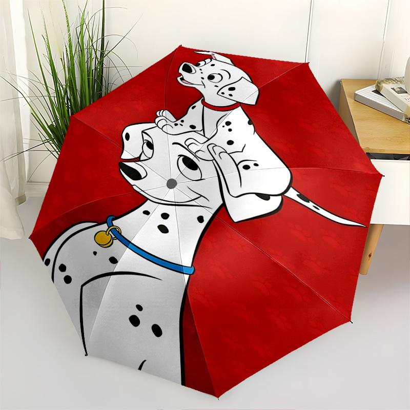 

Dalmatian, Paws Themed Automatic Opening and Closing Umbrella, Brightly Colored 8-rib Portable Umbrella, Suitable for Men and Women, A Perfect Gift fo