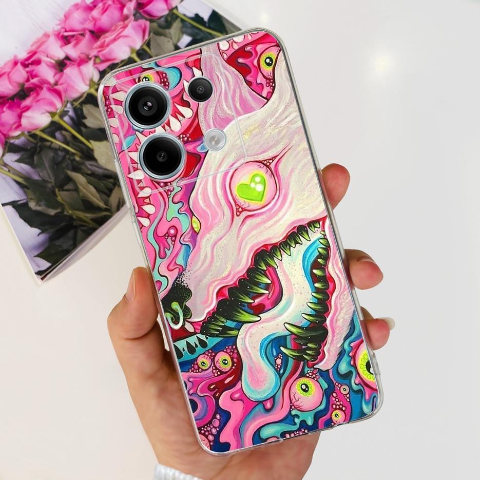 For Xiaomi Poco X6 5G Case PocoX6 Pro New Fashion Painted Cover Clear Silicone Phone Case For Xiaomi Poco X6 Pro X6Pro 5G Bumper
