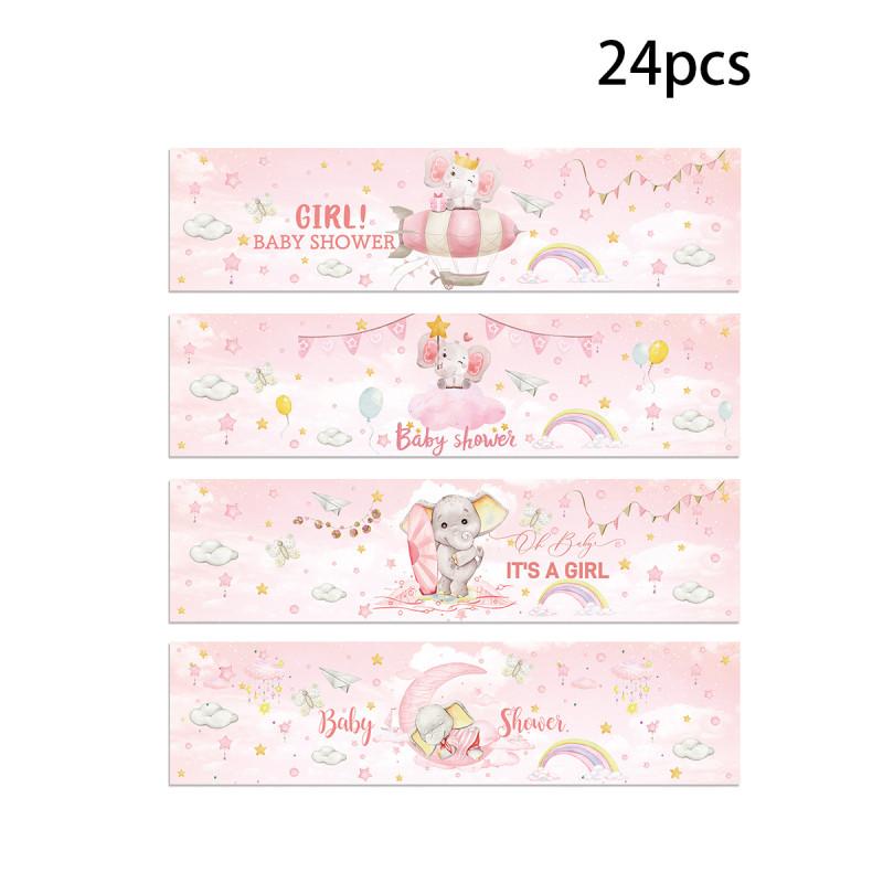 

Слоник Милый Мультяшный Узор Вечеринка Настольный Декоративный Стикер для Бутылки с Водой розовый