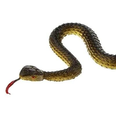 25cm Realistic Fake Snake Party Favors Black and Green Rubber Pranks Halloween Gifts for Kids and Adults Scary Prank Props