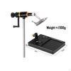 Rotary Fly Tying Vise Weighted Base Full Rotation Adjustable Arm Clamp Silver