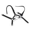 Unisex Simulated Harness Mouth Gag with Metal Nose Hook, Spider Fork & Ball Gag
