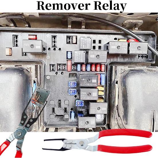 Relay Puller Pliers, Fuse Puller Pliers, 4-Pack Automotive Relay Fuse Puller Tool, FMM Fuses Puller Tool, Vehicles Battery Terminal Remover