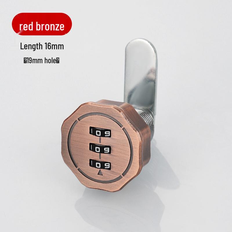 Zinc Alloy Cabinet Drawer & Wardrobe Cam Lock - Anti-theft Combination Lock for Doors & Furniture.