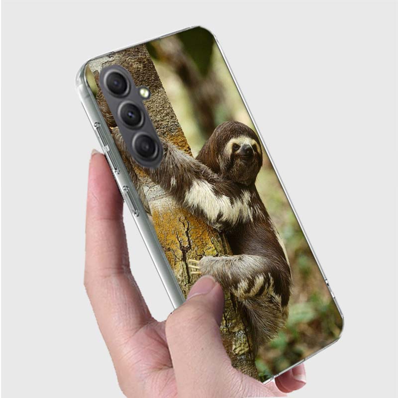 Cute Sloth Phone Case for Samsung A16 A26 A36 A56 A17 A37 A57 A07 A06 A02S A03 A04S A05S Galaxy Note 20 10 A50S A71 A51 A31 A30