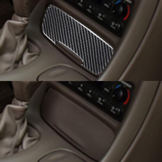 For Chevrolet Corvette C5 1998-04 Carbon Fiber Interior Power Outlet Cover Trim