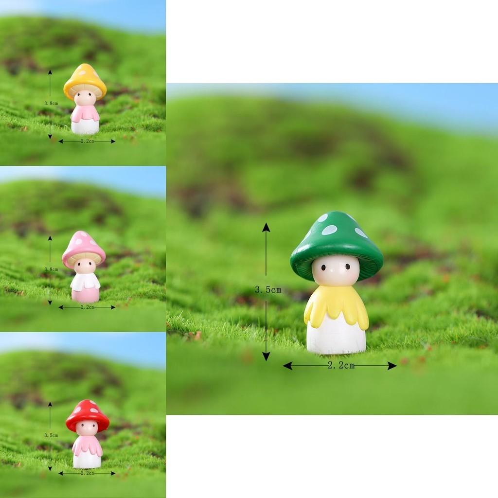 Colorful Resin Mushroom Figurine For Diy Fairy Gardens And Succulent Terrariums