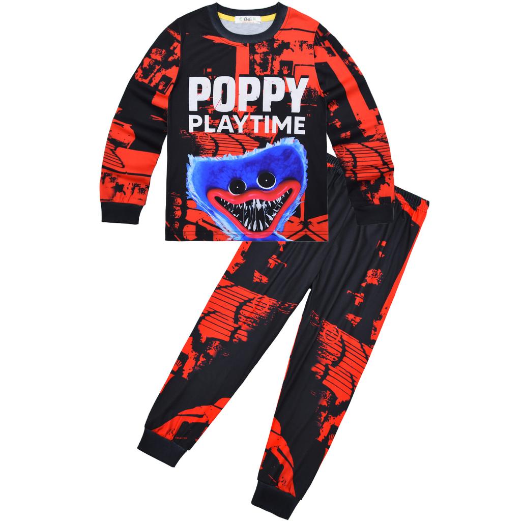 Games, Animated Cartoon Digital Printing, Boys' Long-Sleeved Loungewear Suit