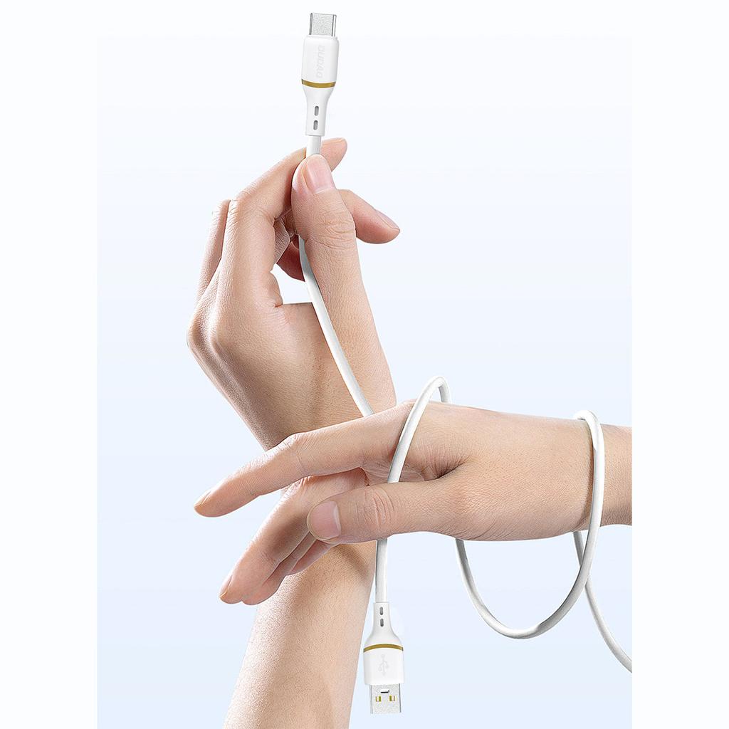 Silicone Cable USB-A - USB-C 5A 1m - White