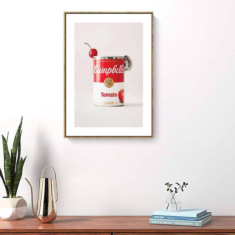 Nordic Minimalist Coffee Shop Wall Art: Modern Canvas with Inner Frame