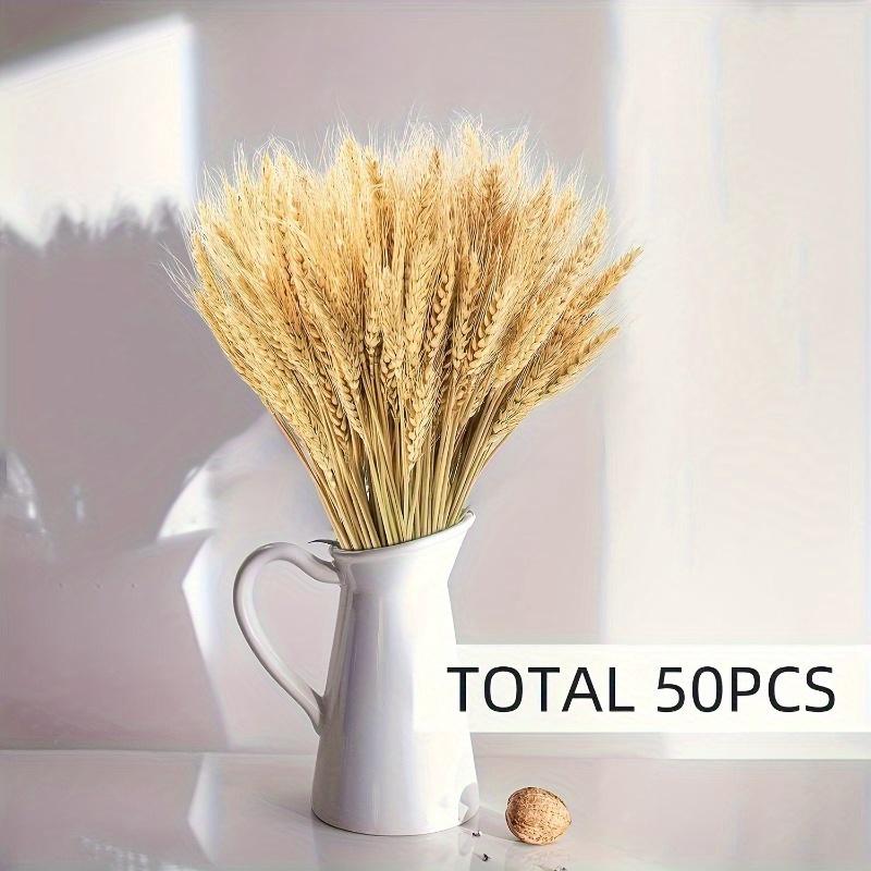

50 шт. Высококачественные натуральные пшеничные колосья - DIY декор для фермерского дома, центральный элемент стола, украшение для свадьбы и вечеринки, венок урожая 50pcs
