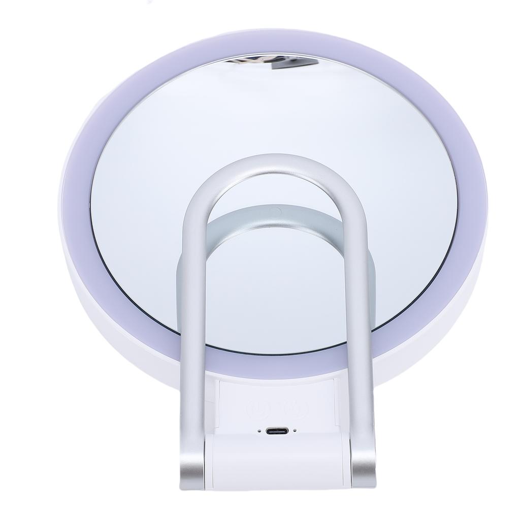 LED Magnifying Travel Mirror Double Side Handheld Mirror with 1X 10X Magnification with 3 Color Lights Modes