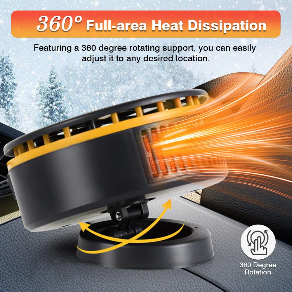 Portable Car Heater Defroster Car Windshield Defogging Defrosting Winter Drying Heating Car Heater 12V 150W